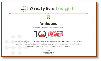 Ambeone AI Courses Award